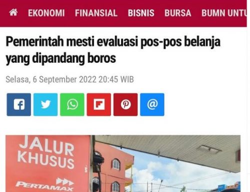 Pemerintah Mesti Evaluasi Pos-Pos Belanja yang Dipandang Boros